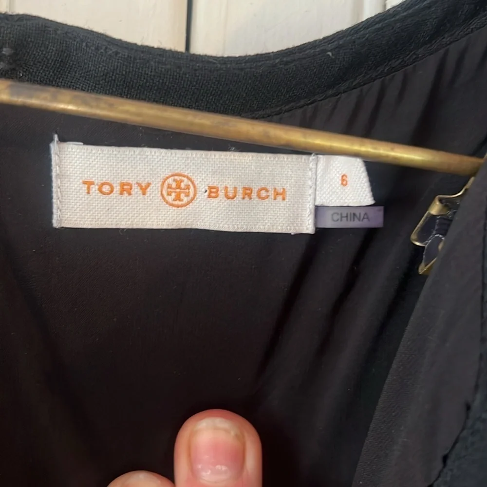 Tory Burch Lydia Sheath Dress Black size 6